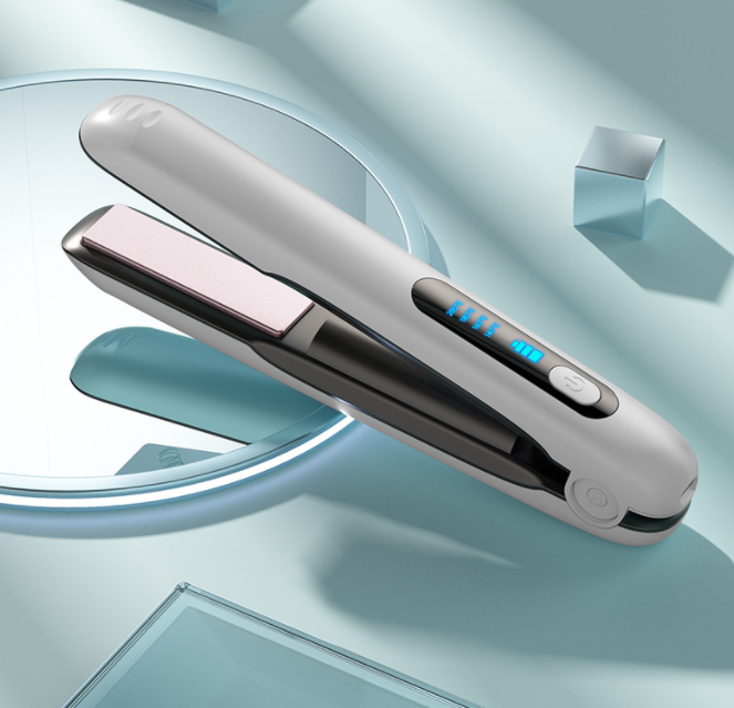 Portable Wireless Hair Straightener & Curler Mini 2 IN 1 USB 5000mAh - Max 200°C, 4 Levels for Dry & Wet Use