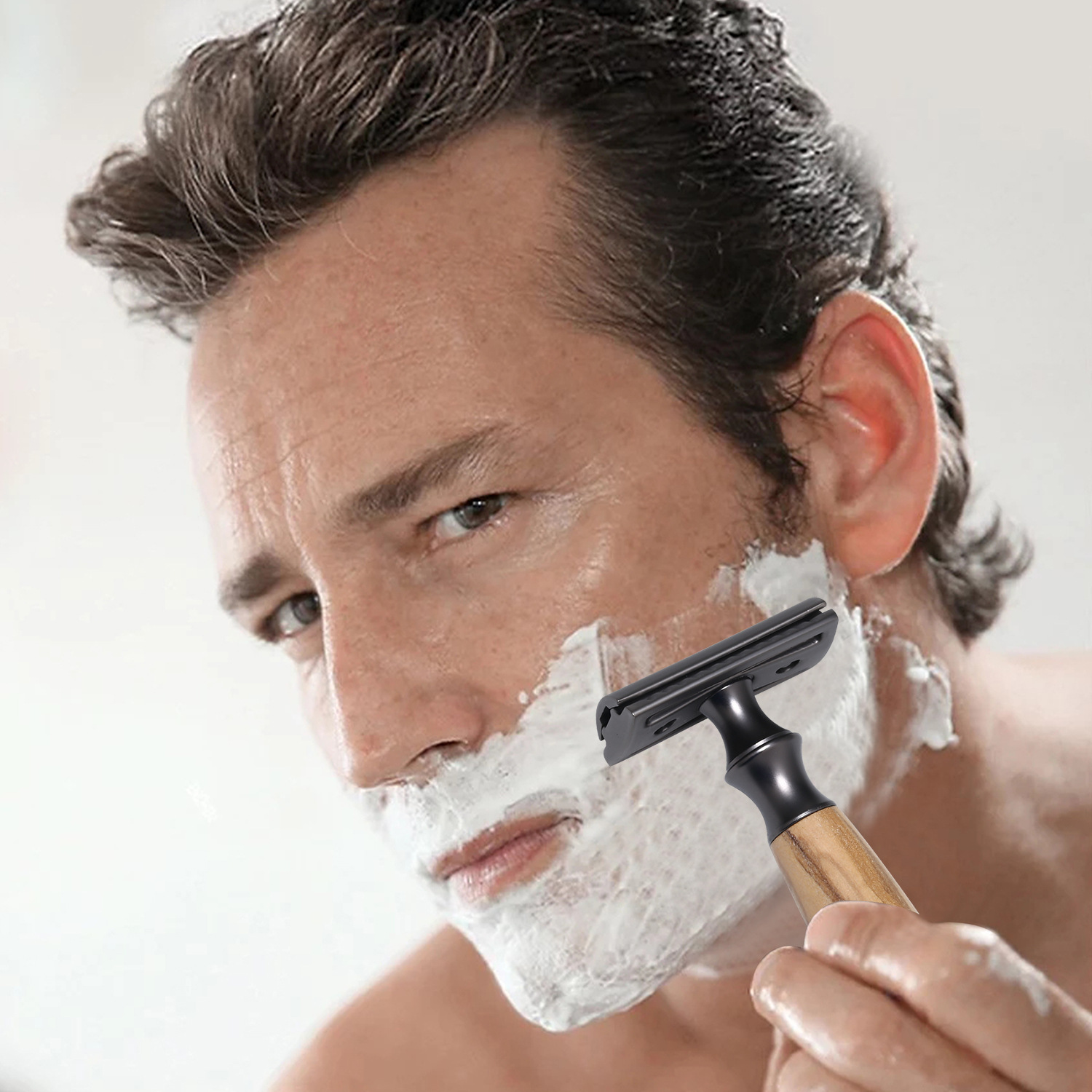 Men's Copper Manual Vintage Metal Shaving Razor for a Classic Shave