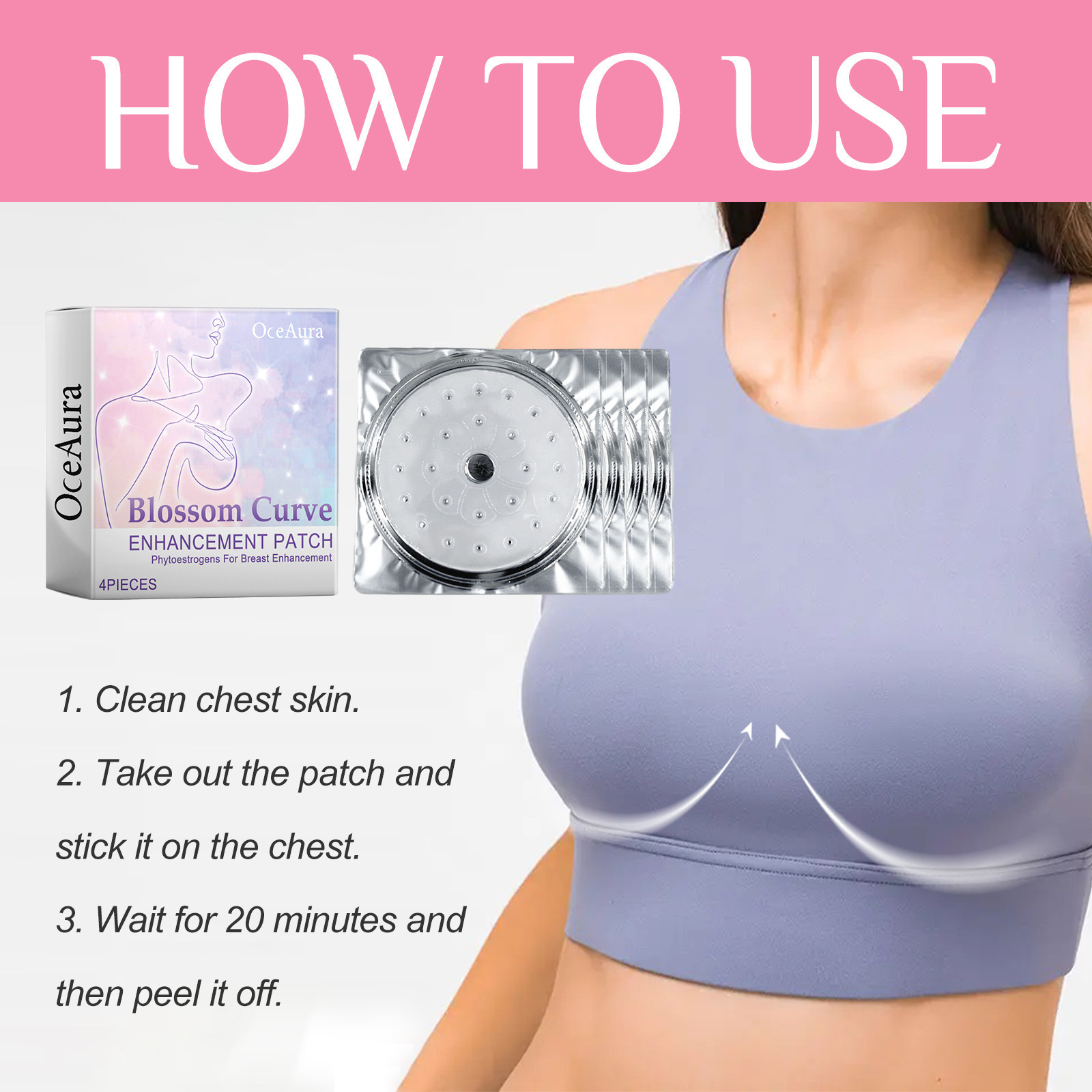 Chest Nursing Adhesive Bandage Charm for Firm Push-Up Support
