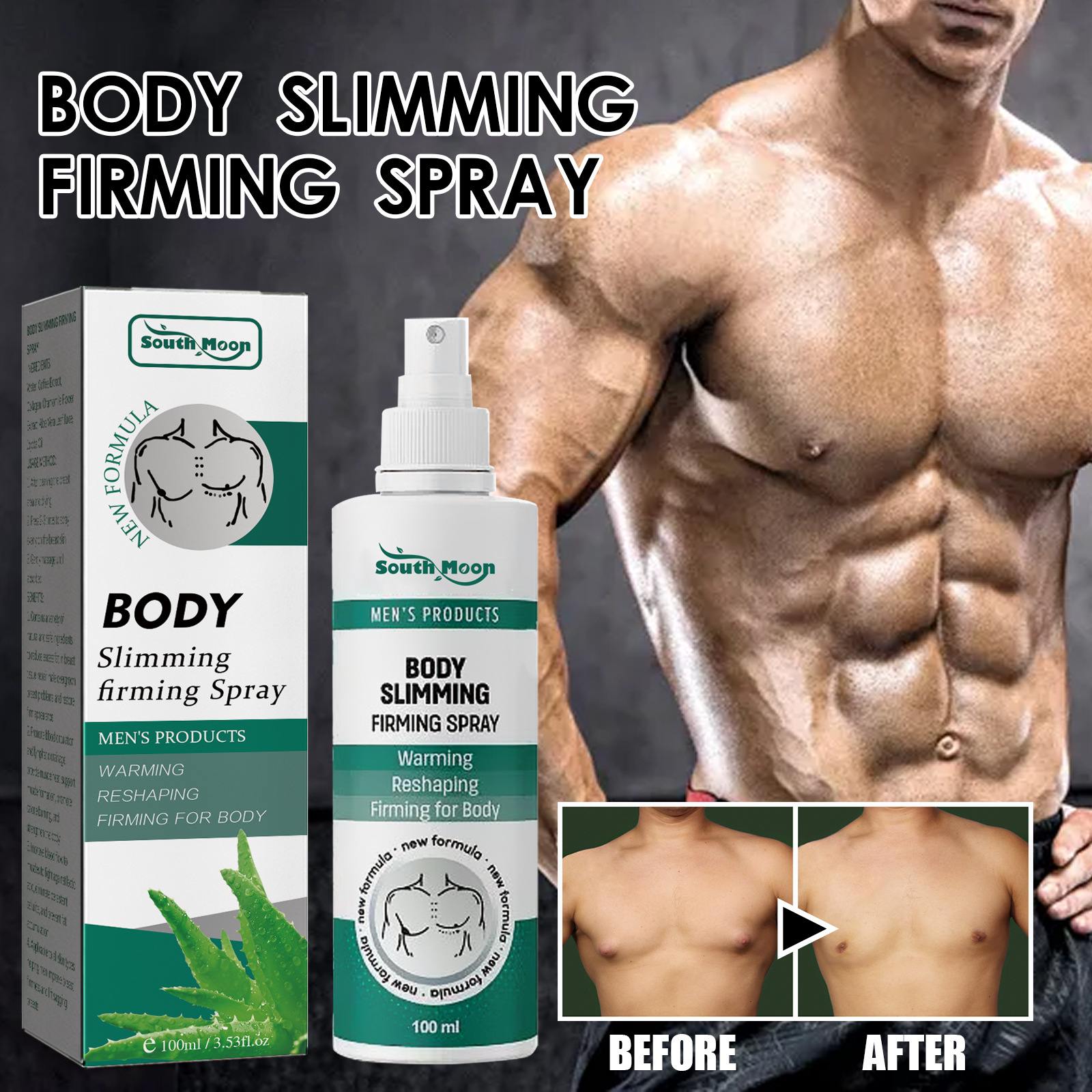 Slimming and Firming Spray for Enhanced Chest Muscle Strength