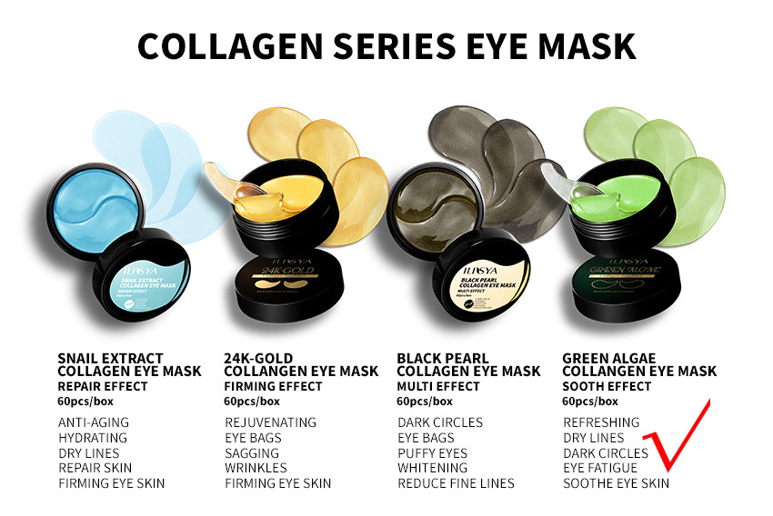 Revitalize Your Eyes with Green Algae Eye Mask - 60 Pieces for Ultimate Hydration