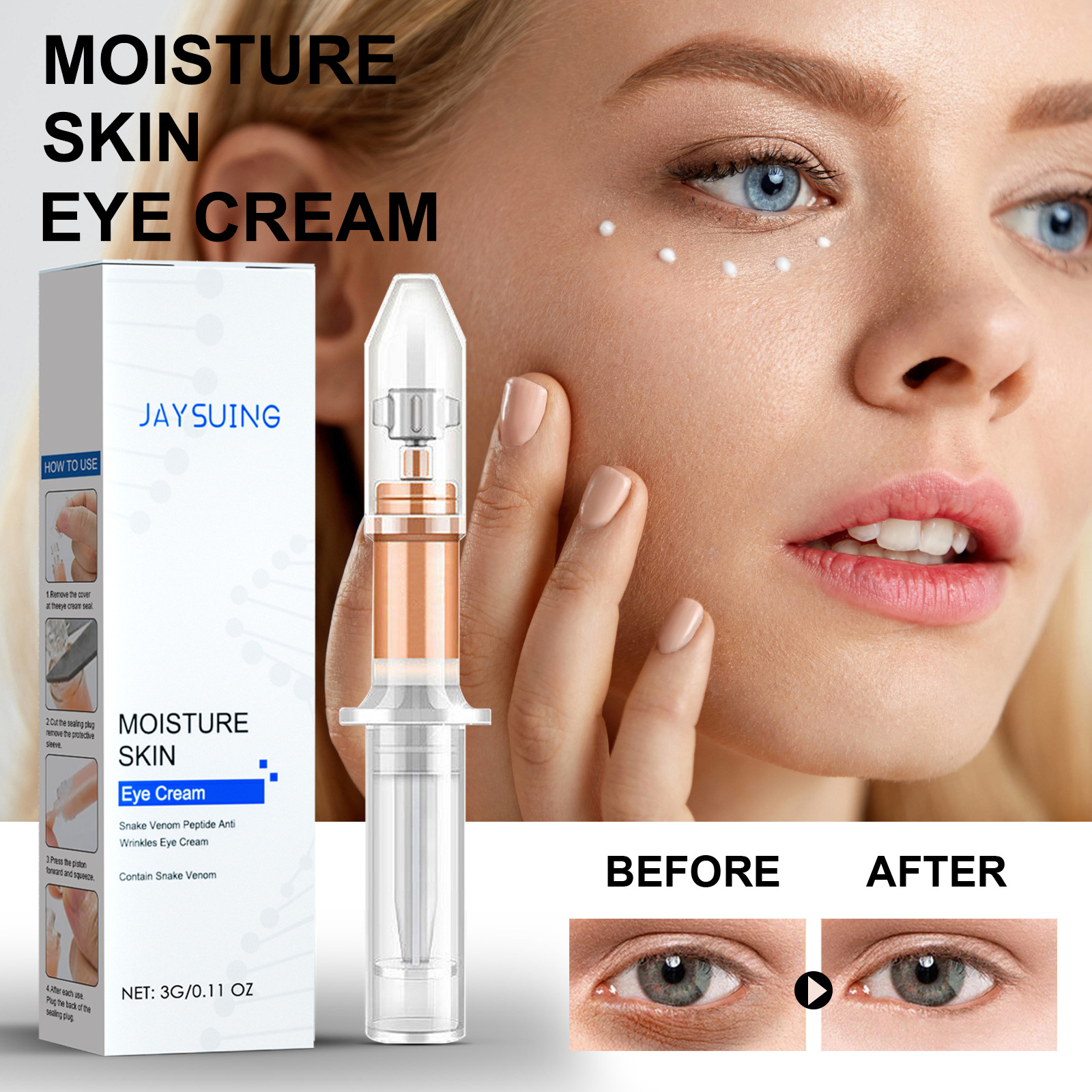 Revitalizing Eye Cream - Hydrating Moisturizer for Wrinkle Reduction and Skin Renewal