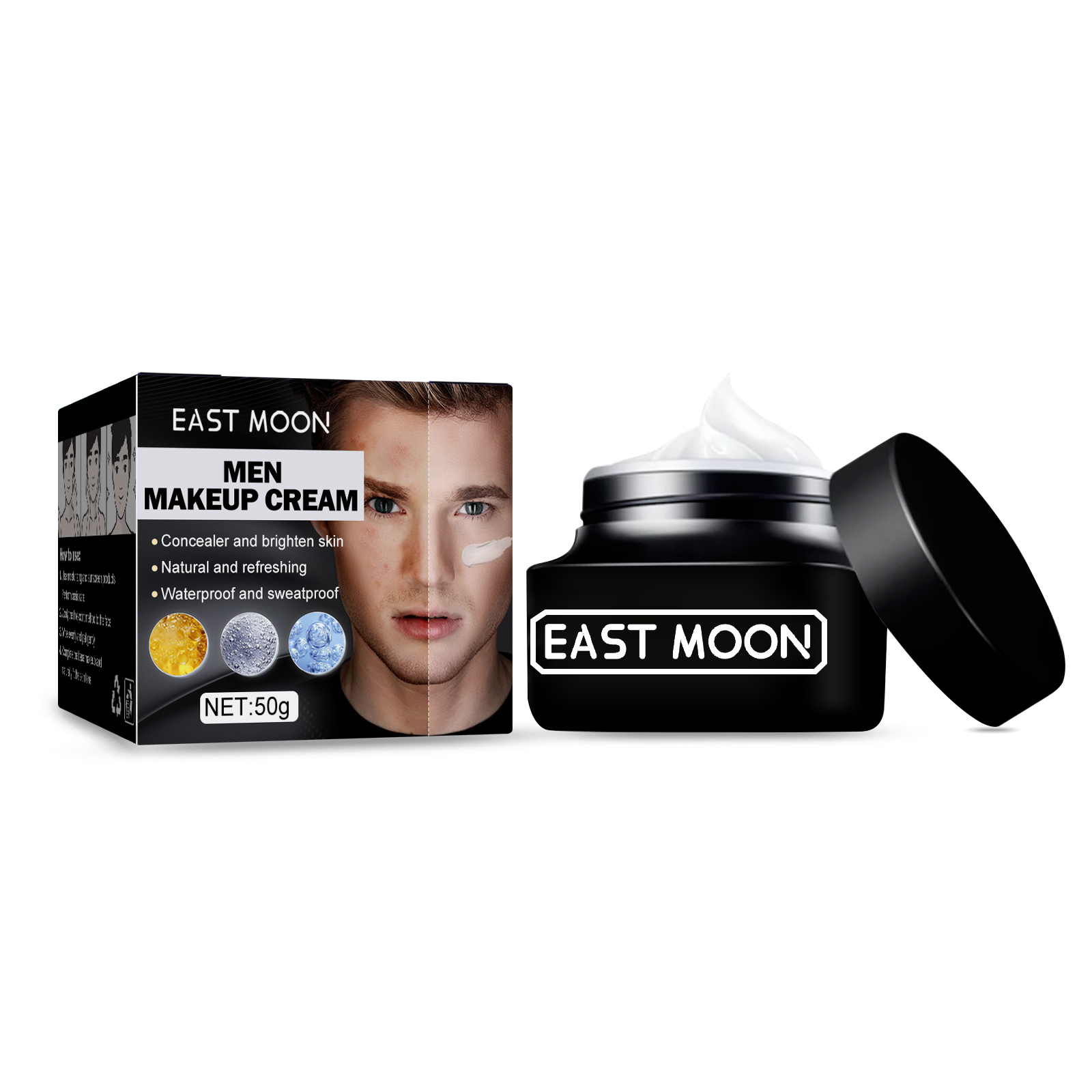 EAST MOON Men's Makeup Cream for a Flawless Finish and Natural Look