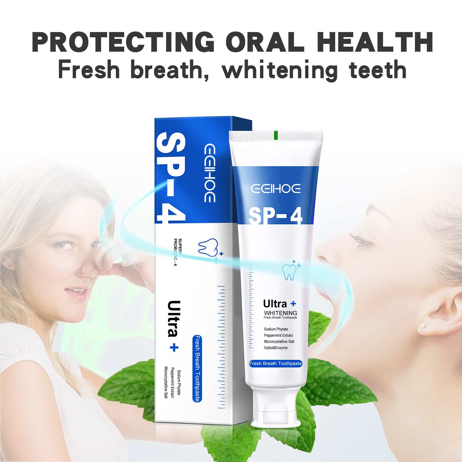 EELHOE Probiotic Brightening White Toothpaste for Oral Hygiene, Fresh Breath, and Gum Care