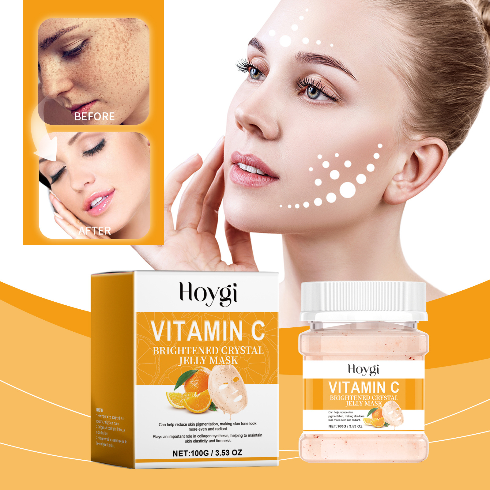 Vitamin C Moisturizing Mask Powder for Repairing Hydration & Radiance