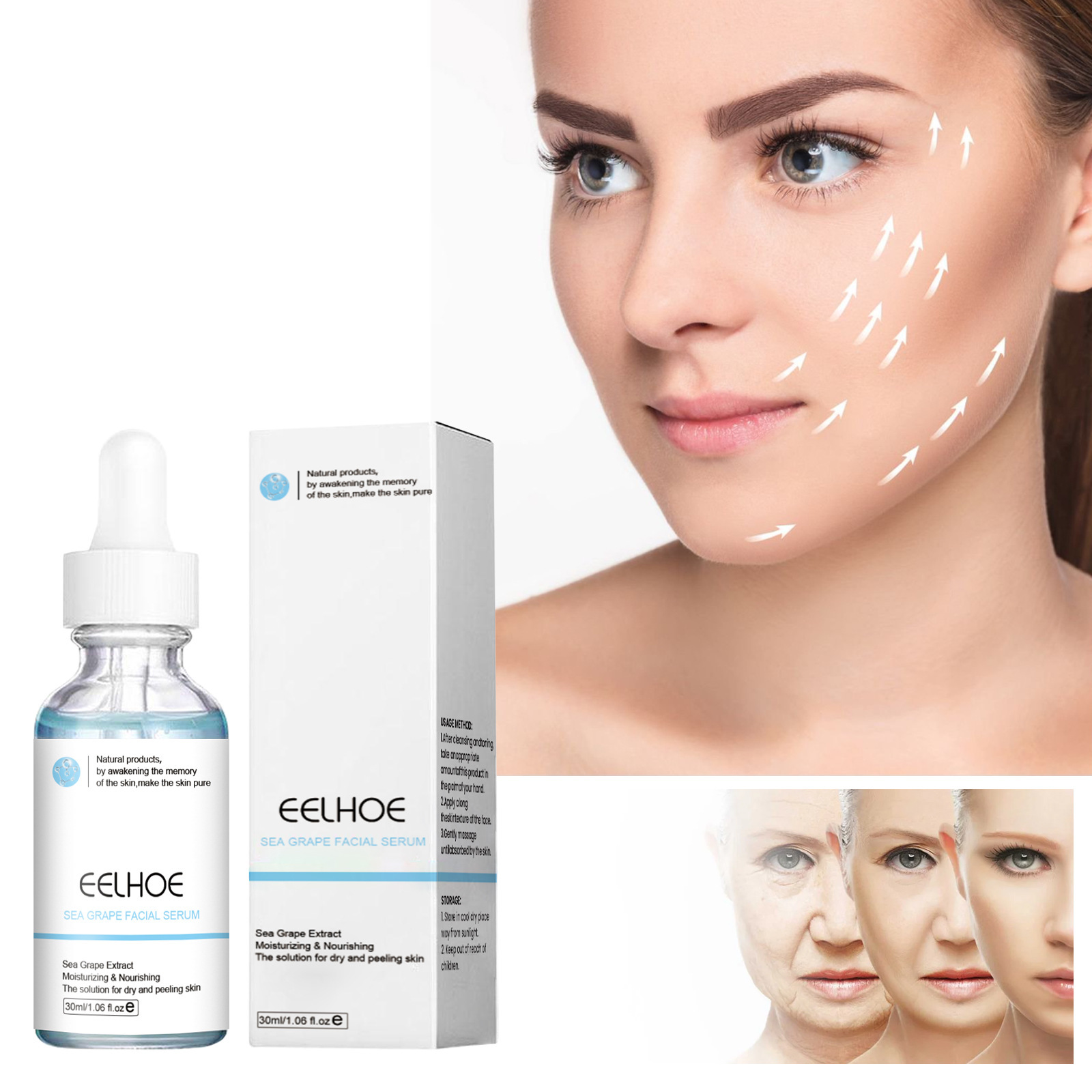 EELHOE Sea Grape Facial Essence – Lifts Wrinkles, Tightens Pores, and Repairs Skin