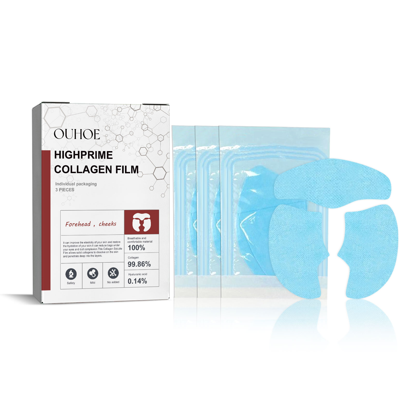 OUHOE Collagen Mask: Reduces Wrinkles, Dark Circles, Tightens Skin, Hydrates, and Rejuvenates