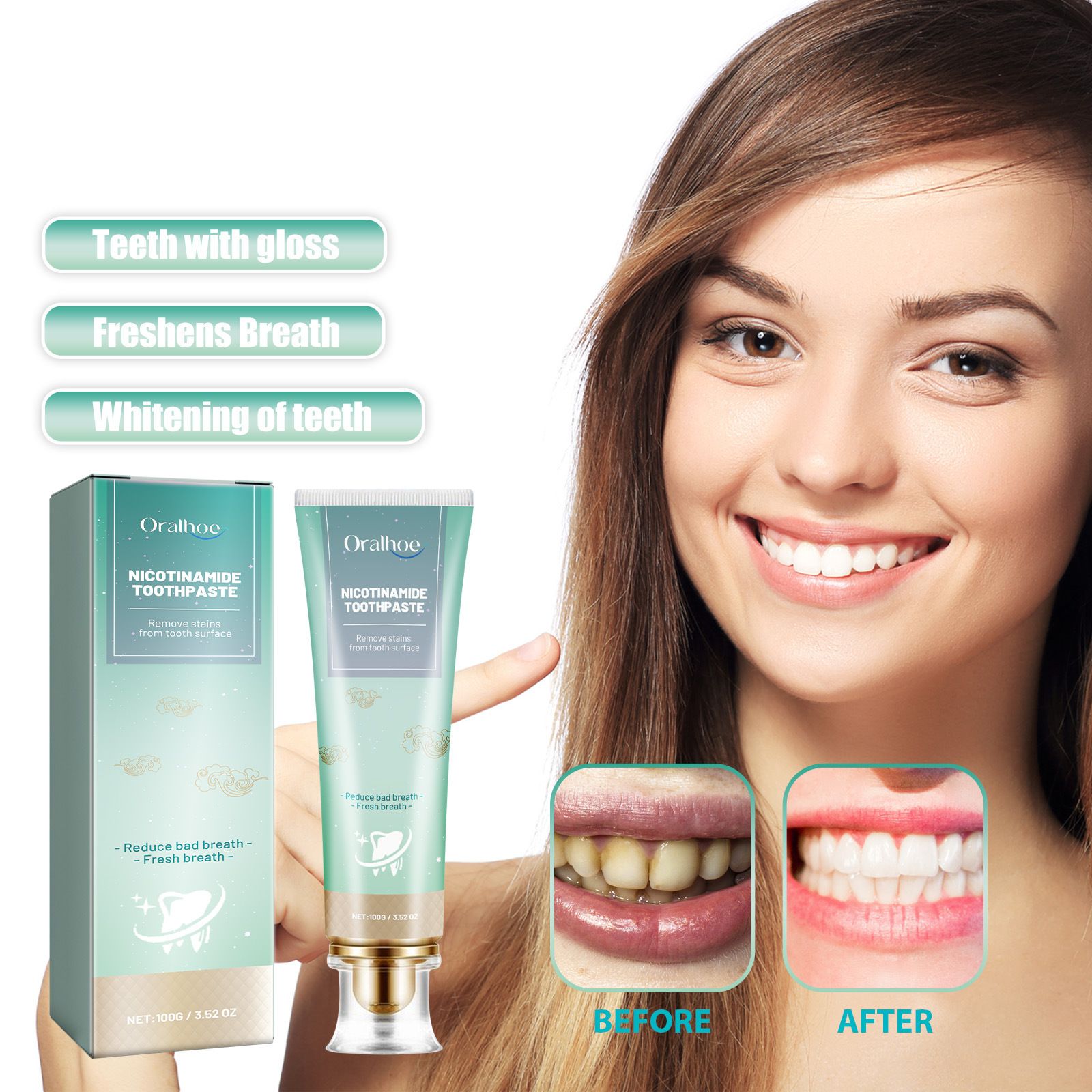 Nicotinamide Whitening Toothpaste for Effective Cleaning Care