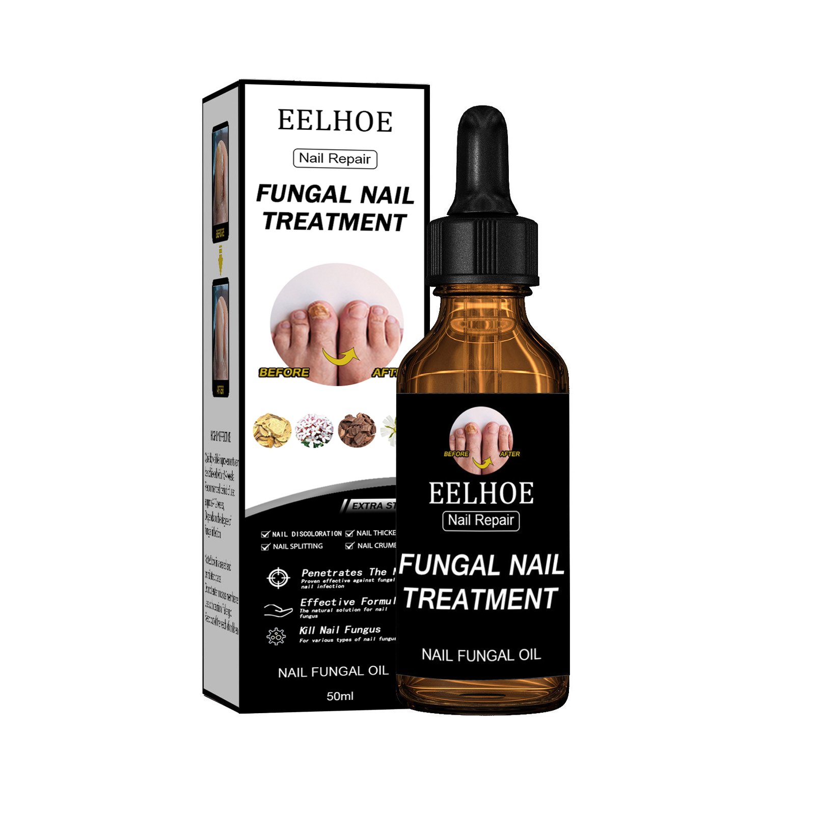 EELHOE Nail Repair Liquid - Thickening, Brightening, Whitening, Moisturizing & Nourishing Nail Treatment