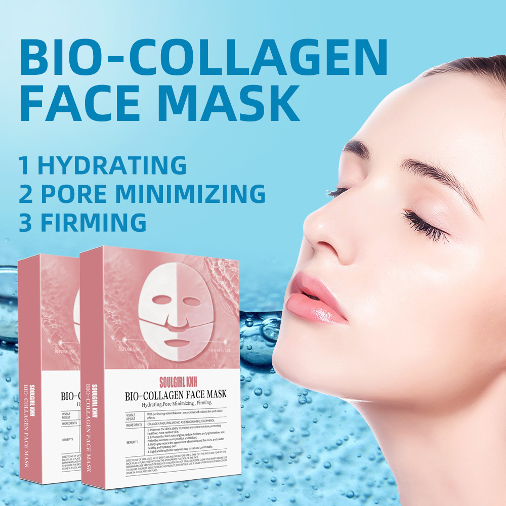 White to Clear Collagen Split Mask - Soluble Ice Mask for Radiant Skin