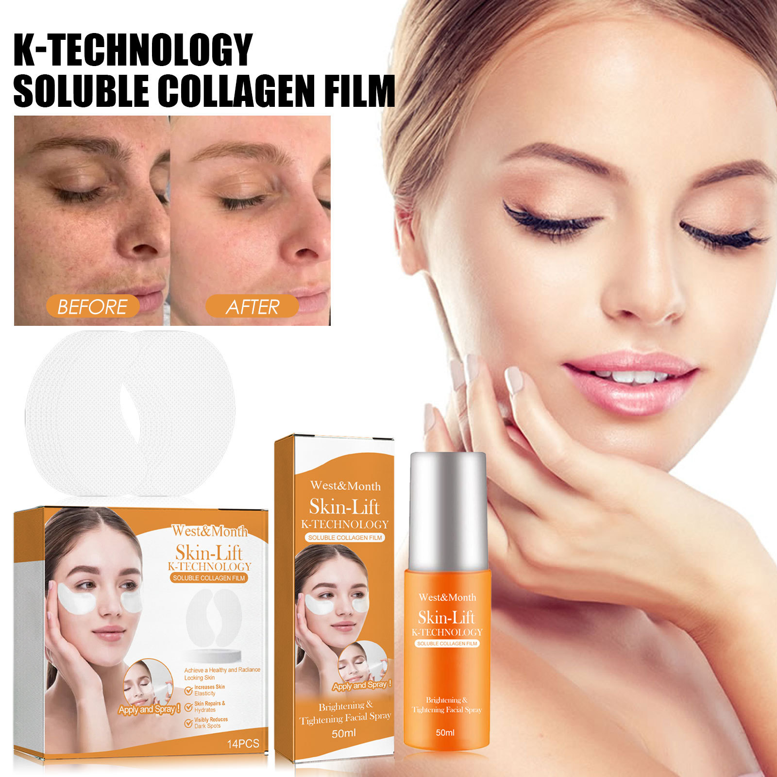 Revitalizing Collagen Eye Mask Spray Set for Bright, Youthful Skin