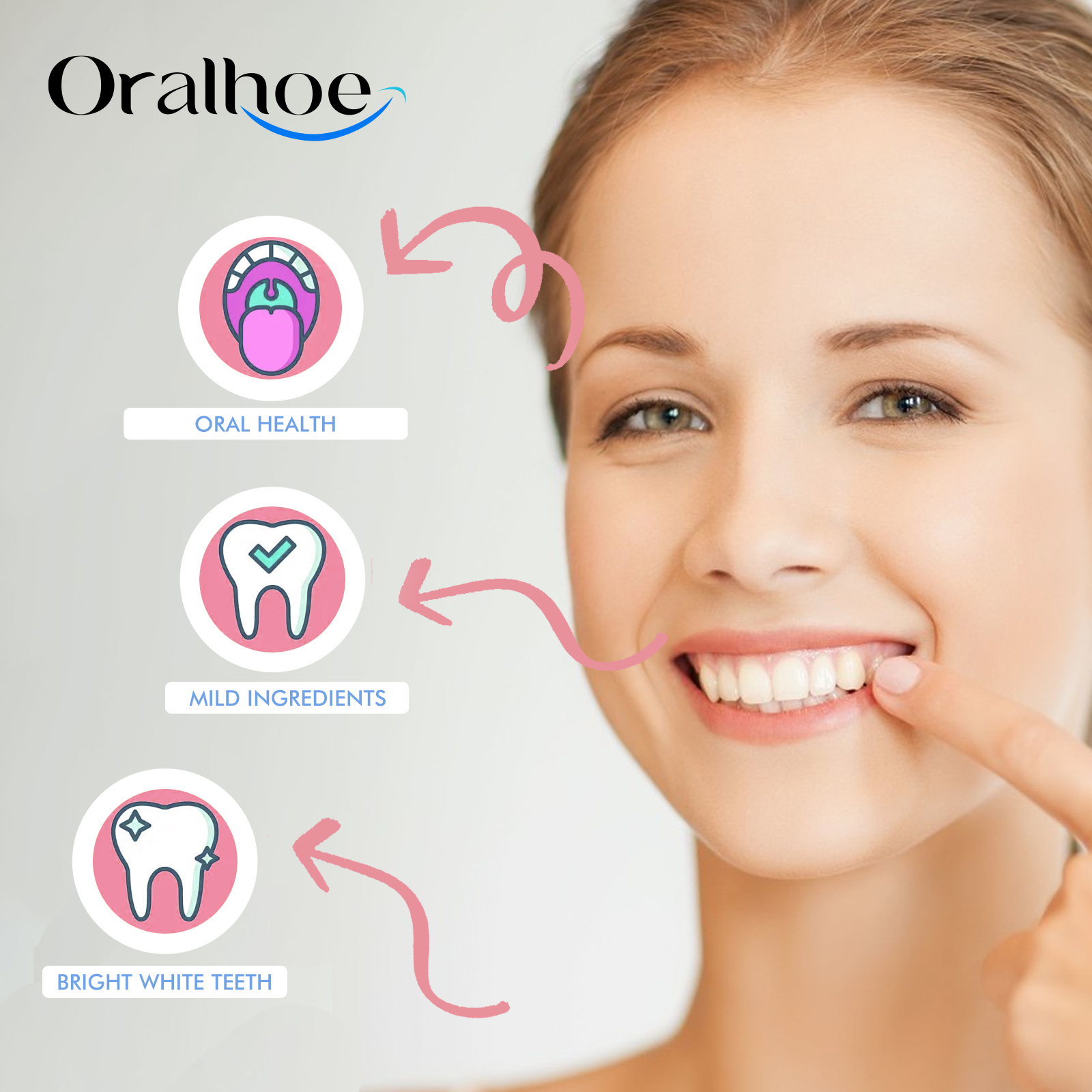 Oralhoe Peach Flavor Teeth Cleaning Mouthwash Pellets for Long-Lasting Fresh Breath and Clean Gums – Portable and Convenient