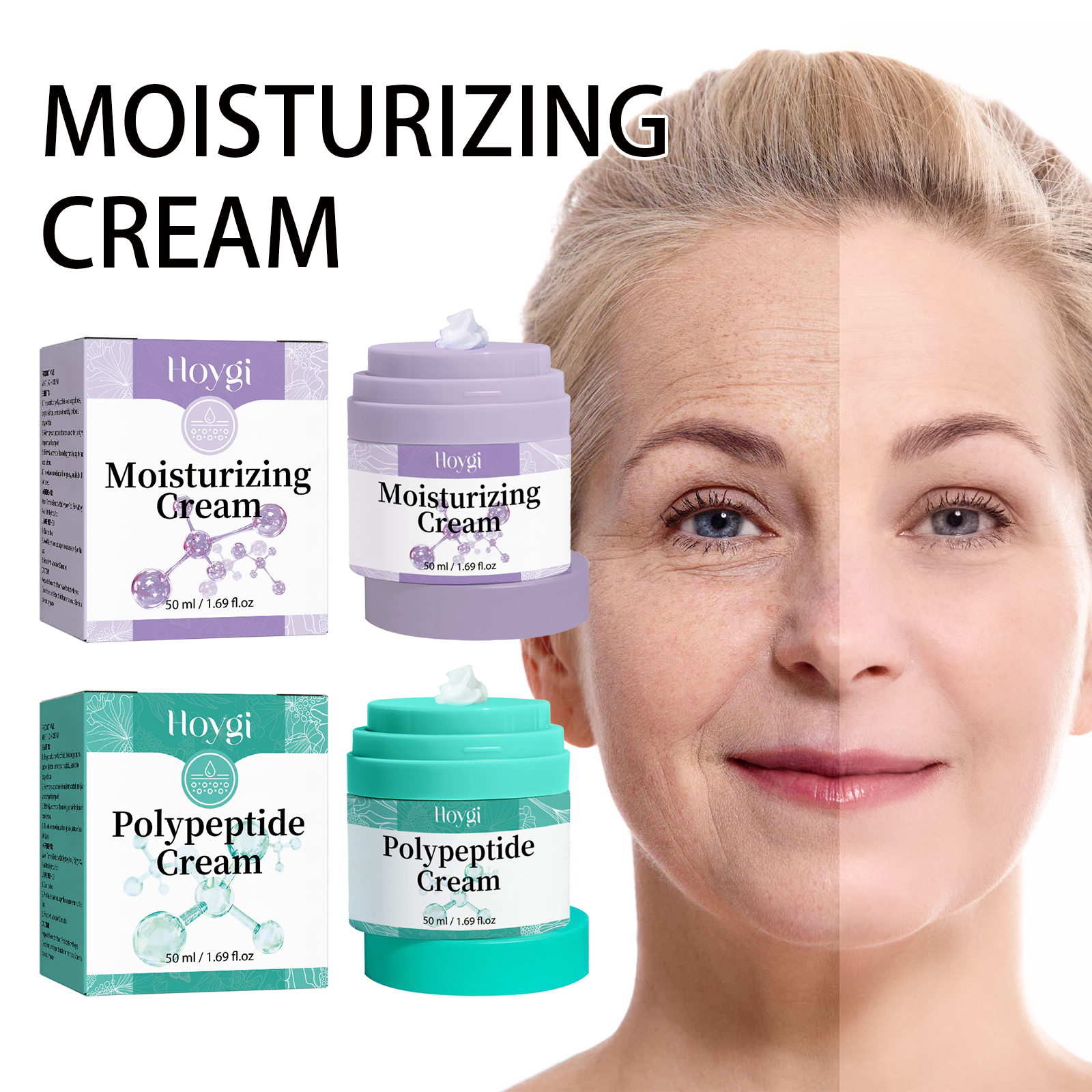 Hoygi Moisturizing Skin Care Cream for Pigmentation, Fine Lines & Wrinkles - Hydrating, Rejuvenating, Whitening & Firming Formula