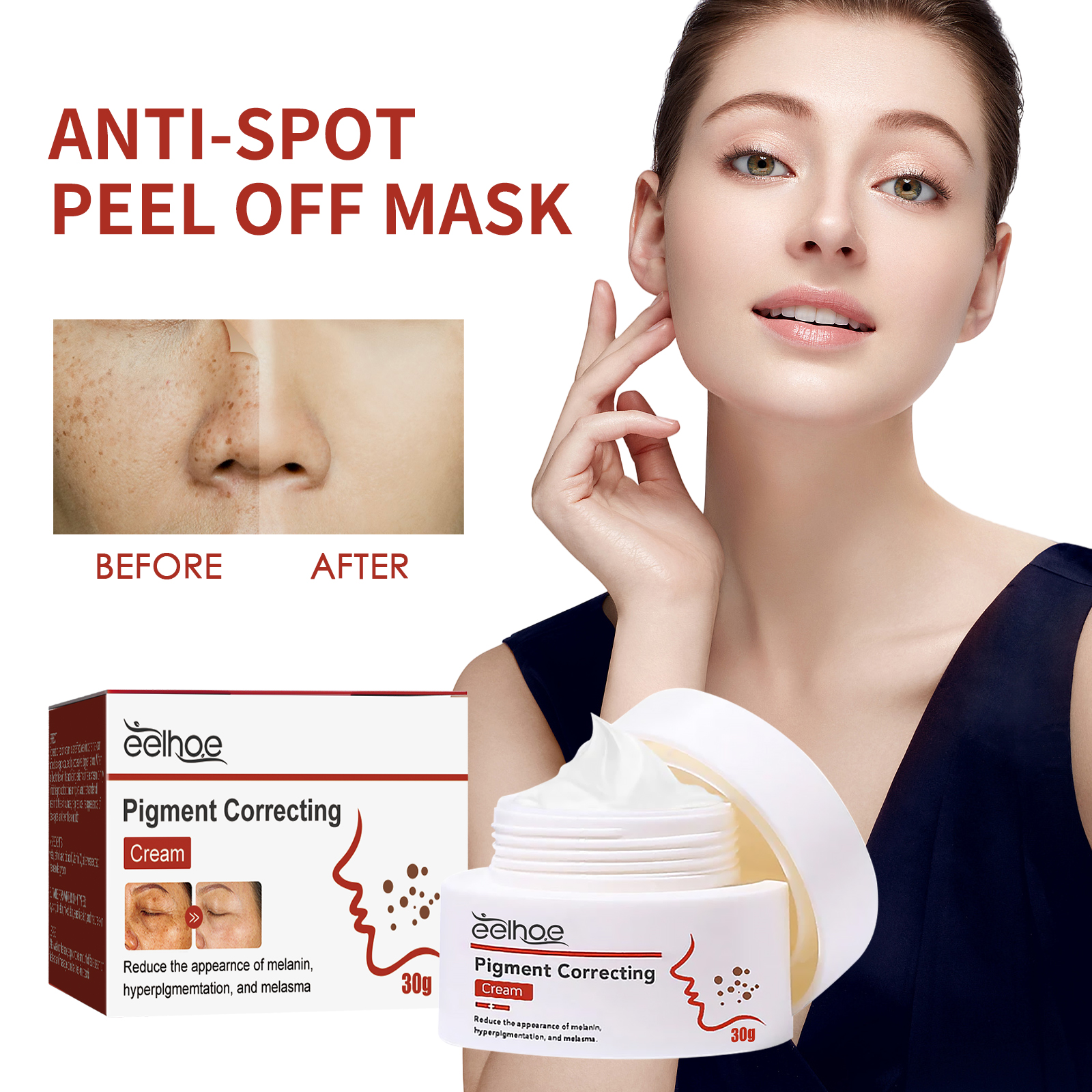 EELHOE Color Repair Cream: Moisturizing Formula for Freckles, Dark Spots, Blemishes, Melasma, and Skin Brightening