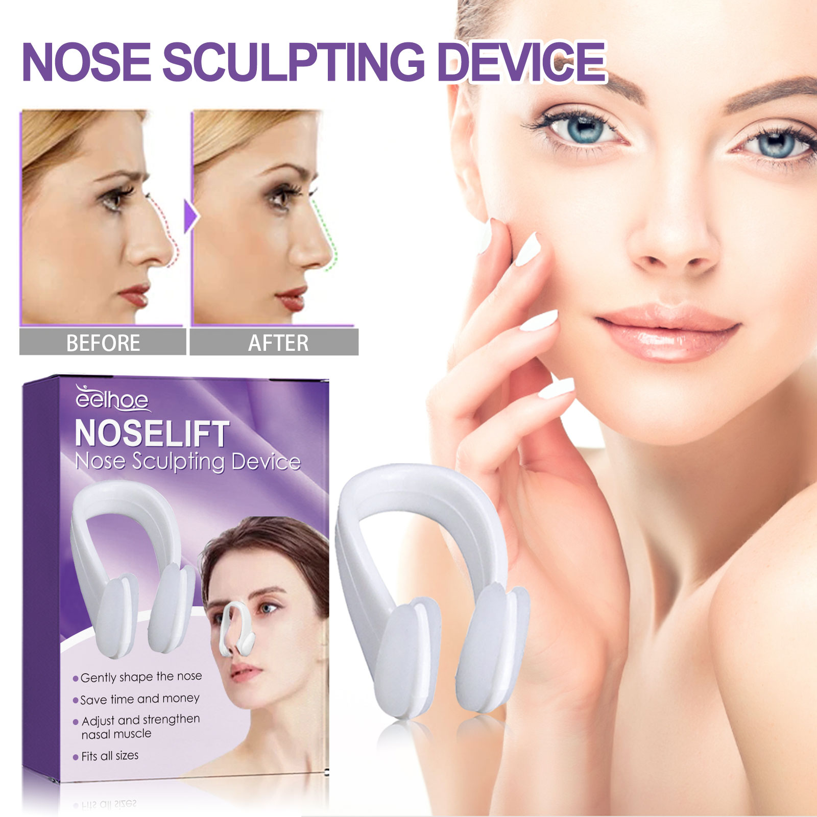 EELHOE Nose Shaper - Contour and Tighten for a High Nose Bridge and Beautiful Profile