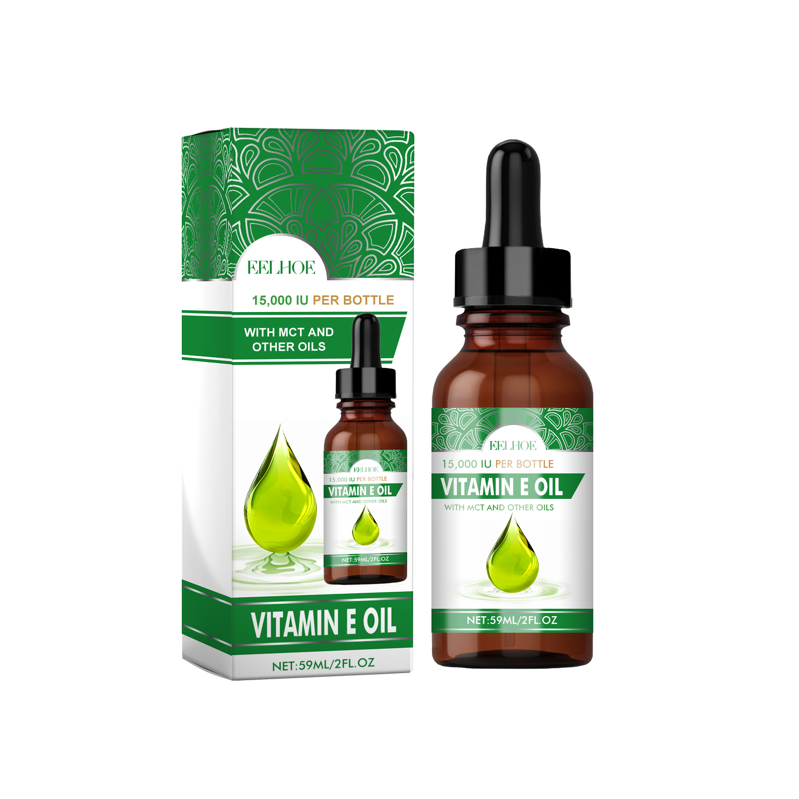 EELHOE Vitamin E Oil for Repairing Perm Damage, Dry Frizz & Moisturizing Skin - Multi-Active Essential Oil