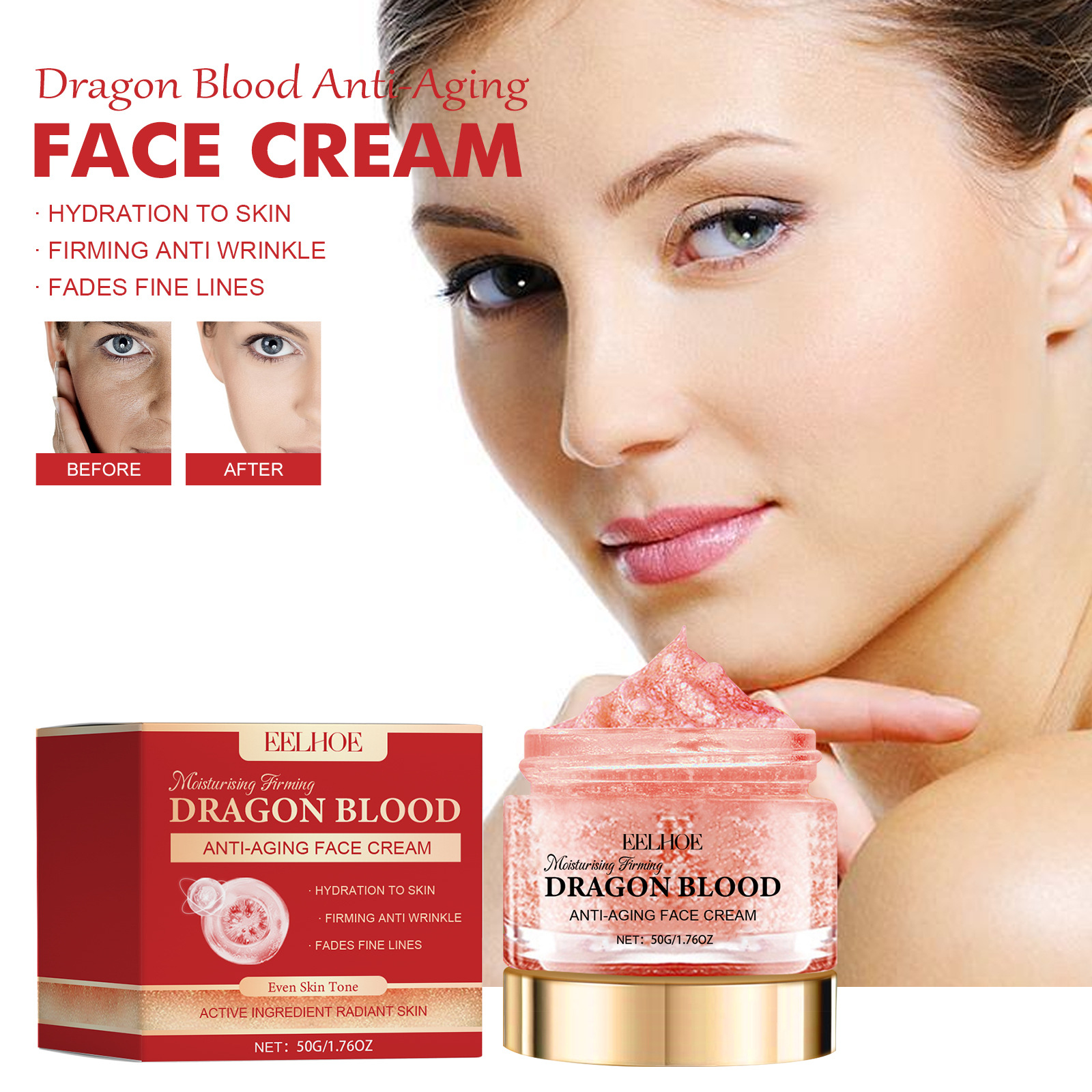 Revitalize Your Skin with Dragon Blood Moisturizing Facial Cream - Reduces Wrinkles & Refines Pores