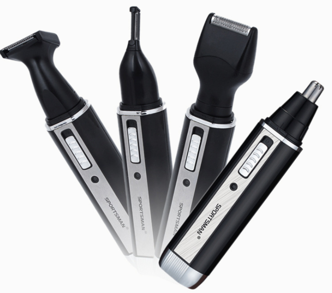 SPORTSMAN Multifunctional Electric Nose Hair Trimmer & Shaver - Vibrissa Grooming Device and Hair Repair Set
