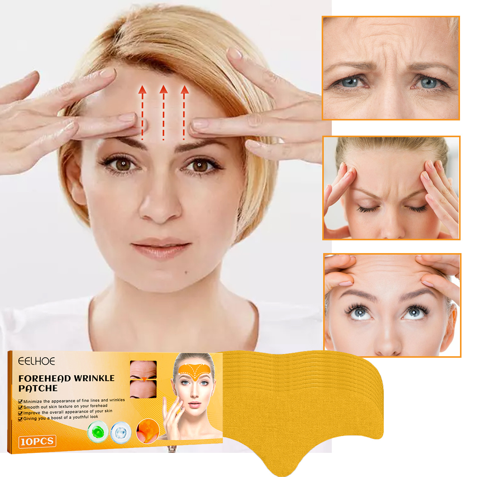 Facial Wrinkle Reducing and Smoothing Patches for Youthful Skin