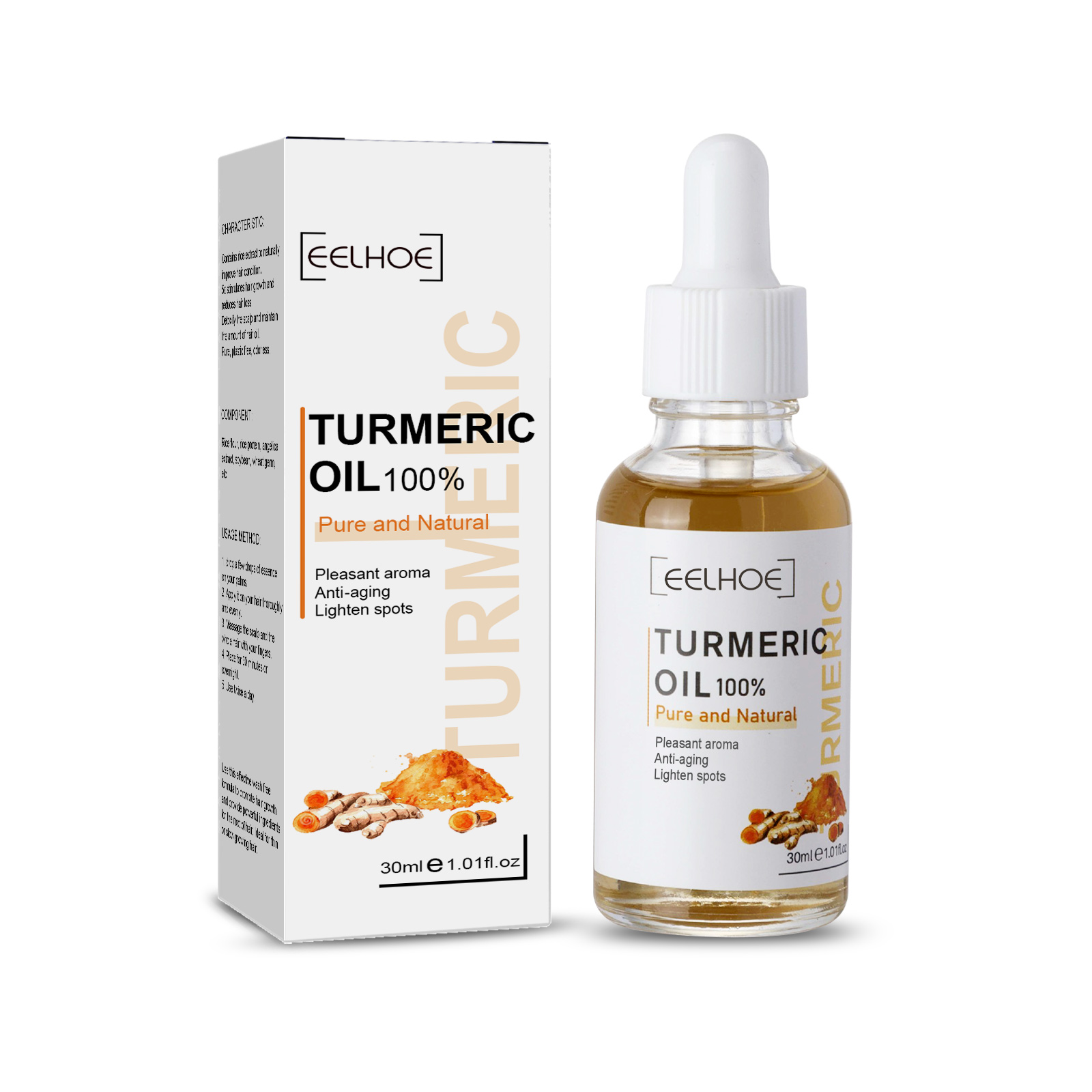 EELHOE Turmeric Dark Spot Correcting Serum - Nourishing Face Care for Moisturizing and Repairing Complexion