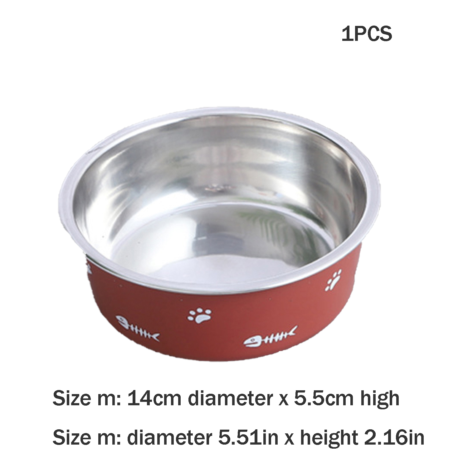 Stainless Steel Pet Food Bowl - Double Thickened Non-Slip Dog Bowl with Floor Suction in Scandinavian Style