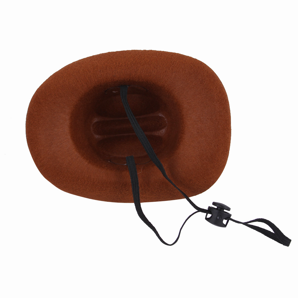 Pet Dog Cowboy Hat Headgear - Funny Adjustable Caps for Cats & Dogs, Perfect for Outdoor Performance, Photo Props, and Cosplay Accessories