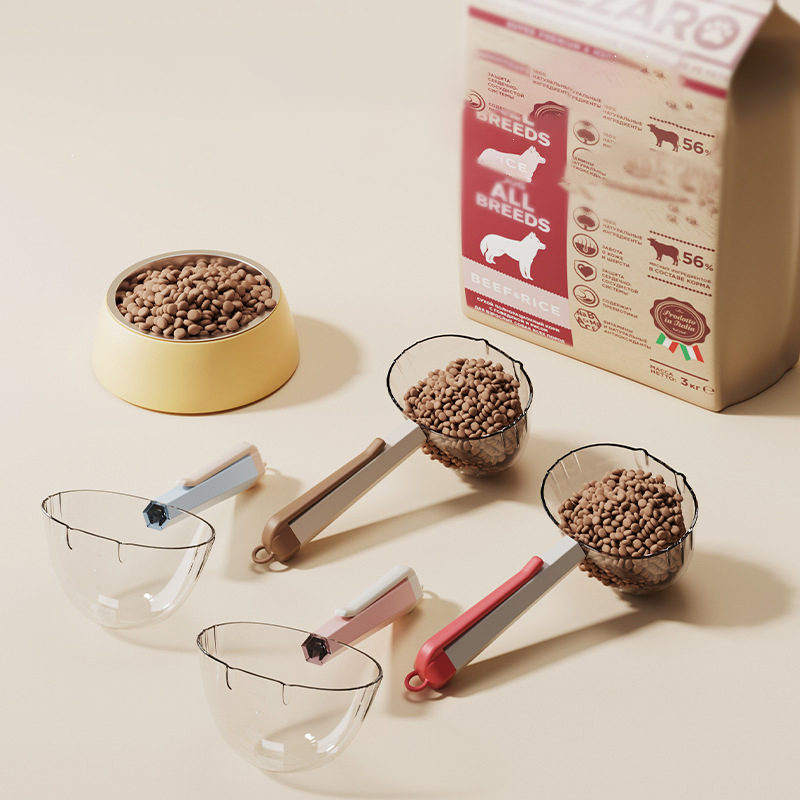 Pet Food Spoon for Dogs and Cats - Hygienic Feeding Spoon with Clip, Universal Design