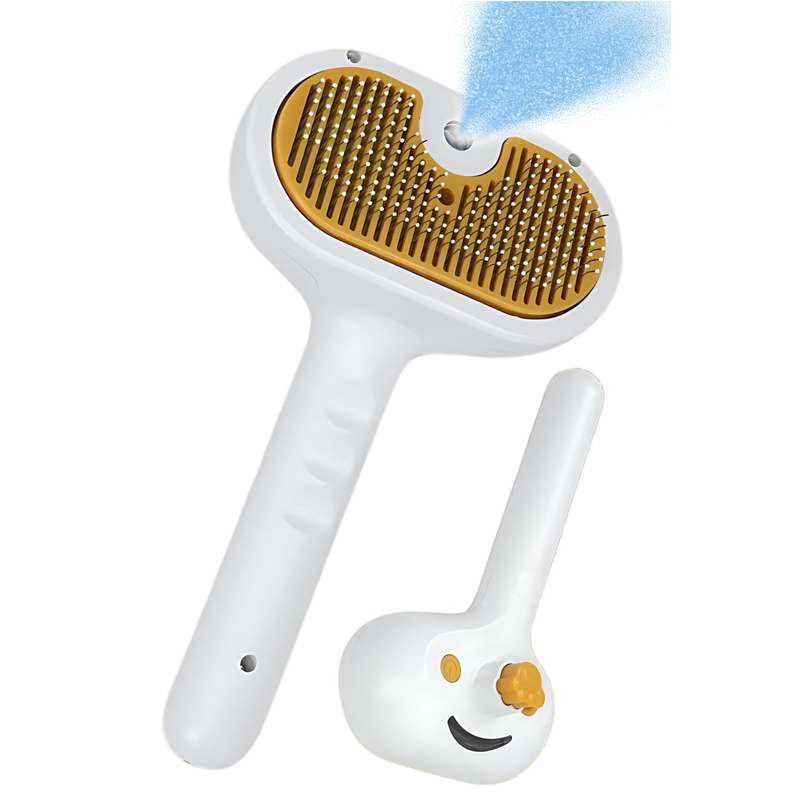 Water Brush for Dogs and Cats - Mist Slicker Brush for Short & Long Hair Grooming with Spray - Pet Shedding Steam Brush