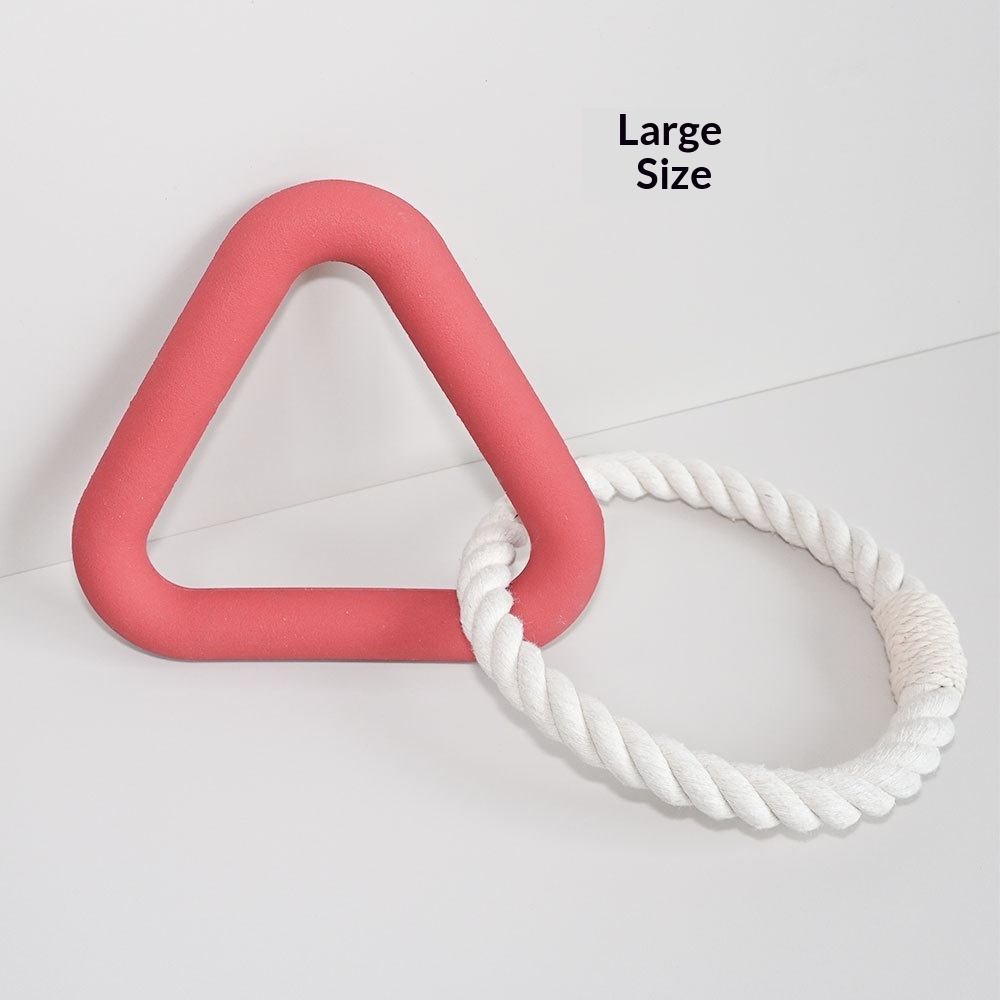 Durable Pet Toy: Foam TPR Cotton Rope Triangle Tug-of-War Molar for Dogs