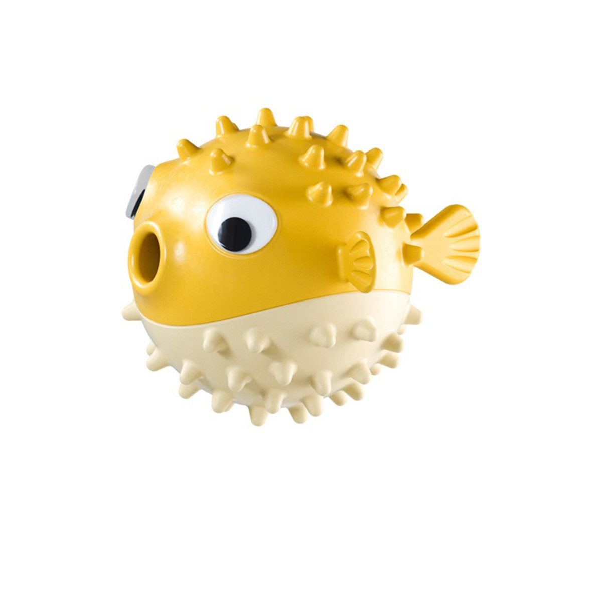 Durable Dog Chew Toys - Squeaky Fish Shape Interactive Teeth Grinding Toy for Aggressive Chewers, Perfect for Small, Medium, and Large Puppies - Yellow