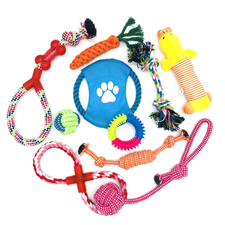 Durable Cotton Rope Toy Set for Pets - Perfect for Chewing and Playtime