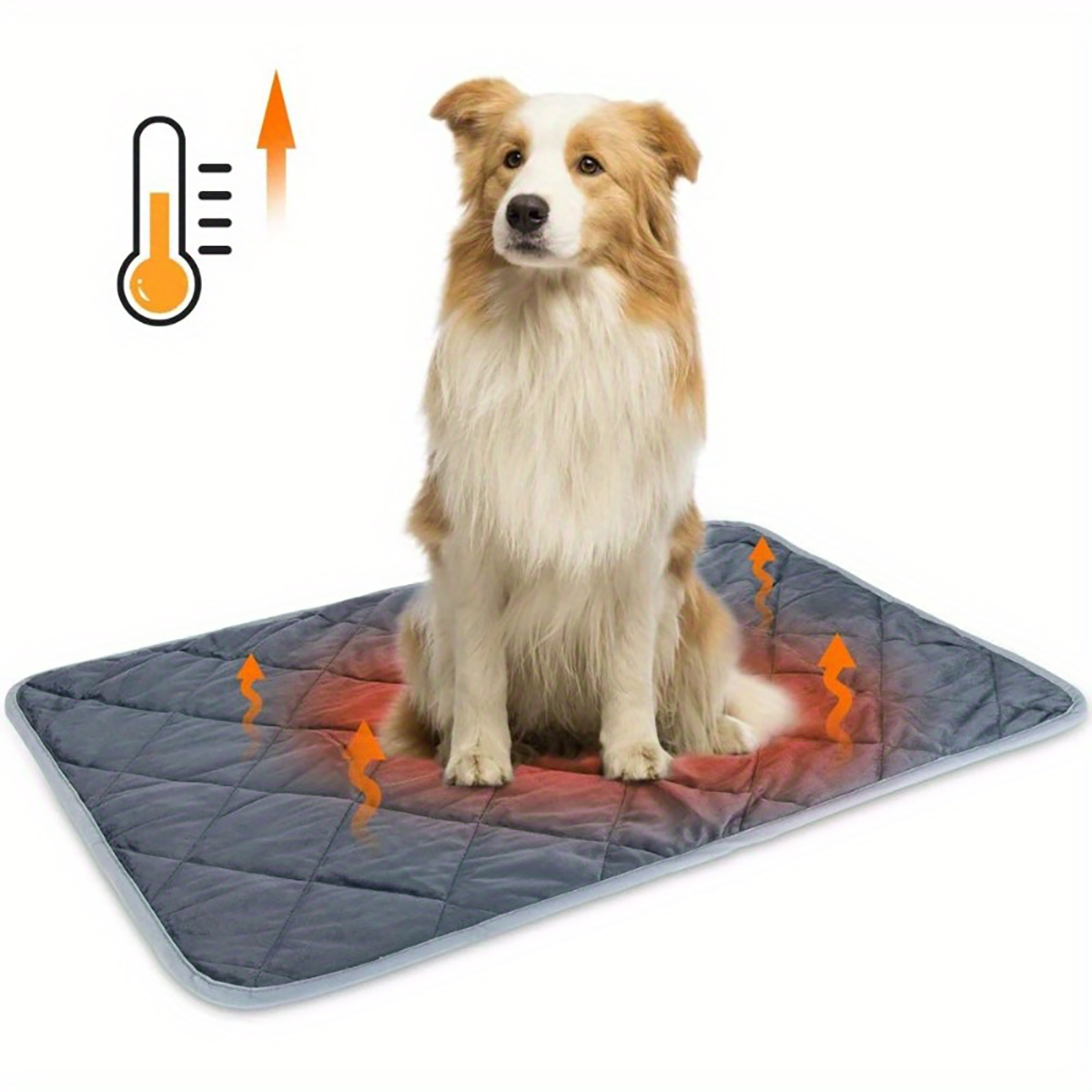 Non-Slip Cat Dog Mat - Extra Warm Thermal Self-Heating Pet Pad, Washable Dog Crate Blanket & Bed Mat