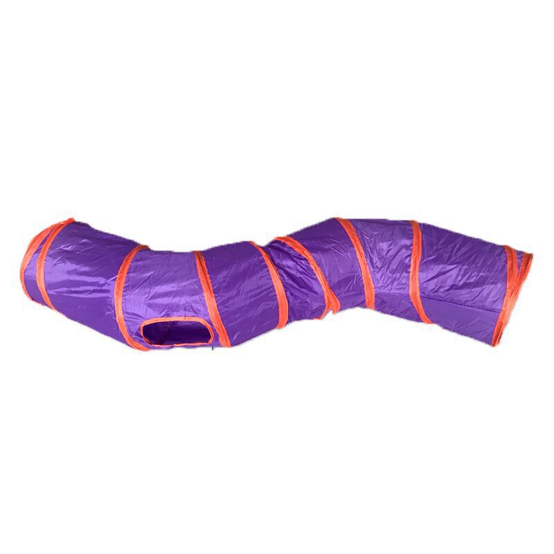 Foldable S-Shaped Cat Tunnel - Engaging Cat Toy for Fun and Play