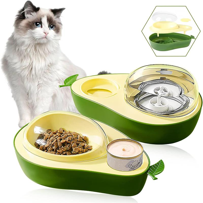 Avocado-Shaped Automatic Drinking Water Bottle Pet Feeder for Kittens & Small Pets - Slow Food Feeding Bowl