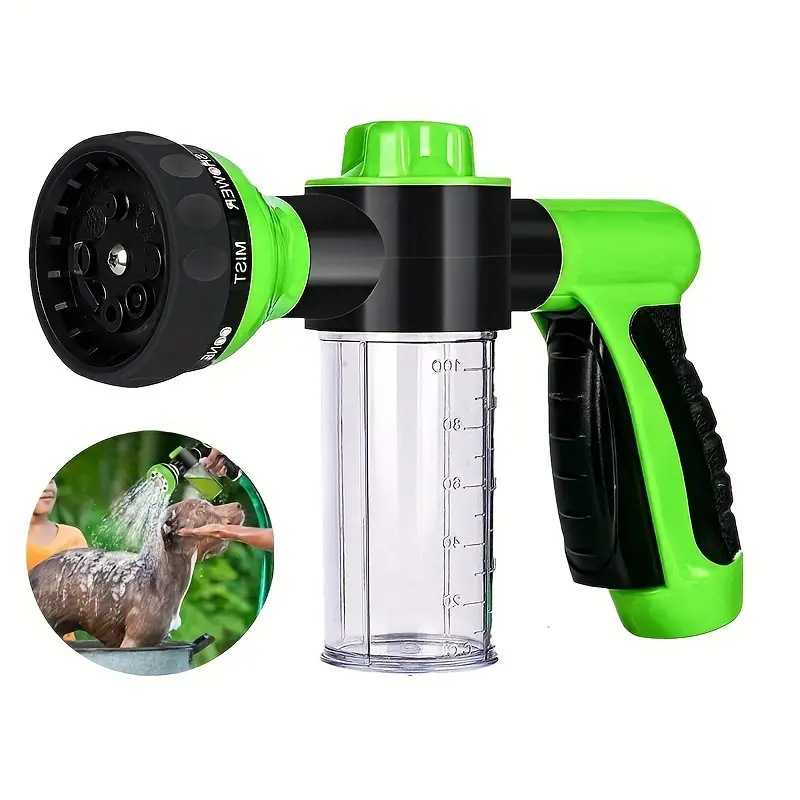Outdoor Pet Dog Wash: High-Pressure Shower Sprayer & Grooming Comb for Bathing, Car Cleaning, and Flower Watering