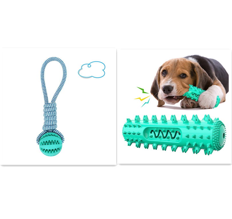 Interactive Rubber Dog Toy Balls with Treat Rope – Leak-Resistant Chew Toys for Small & Medium Dogs – Ideal for Tooth Cleaning