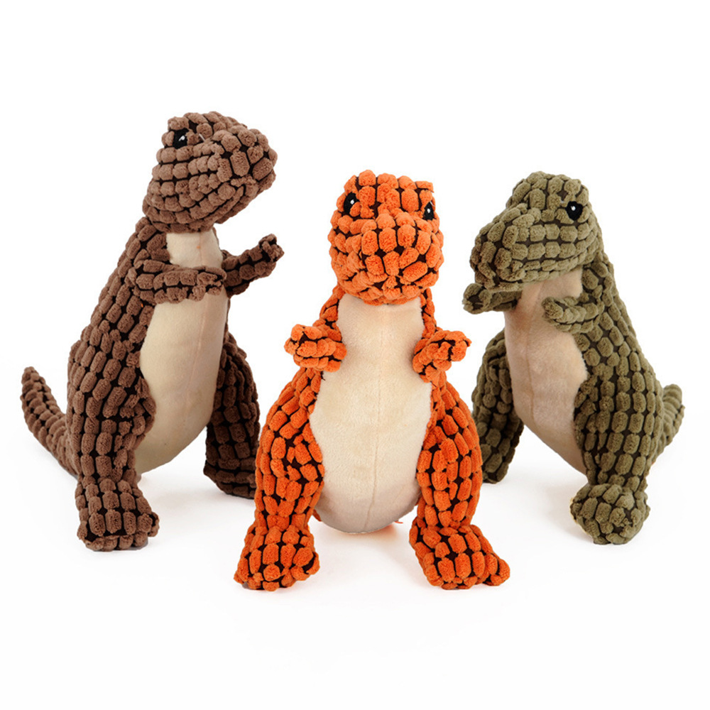 Interactive Dinosaur Pet Toys for Giant Dogs – Plush Chew Toys with Squeakers for Large Breeds and Chihuahuas