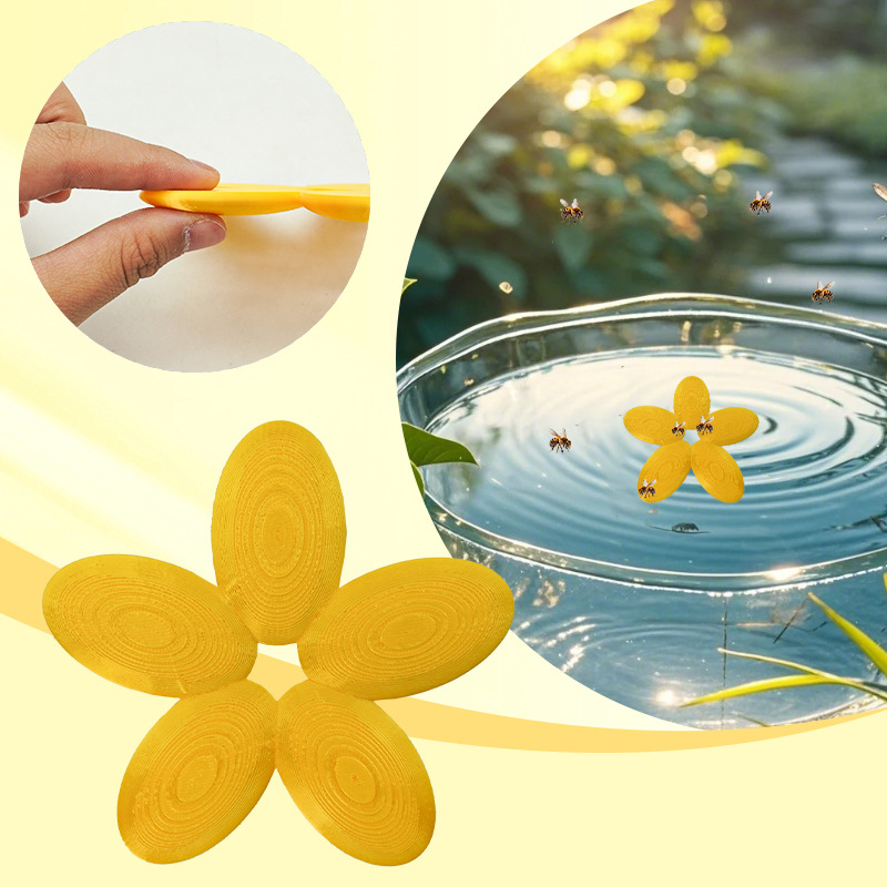 Insect Petal-Shaped Plastic Water Drinking Platform for Pets