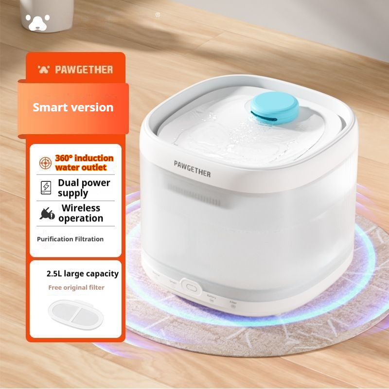 Unplugged Pet Drinking Water Apparatus for Cats - Ideal for Small to Large Felines