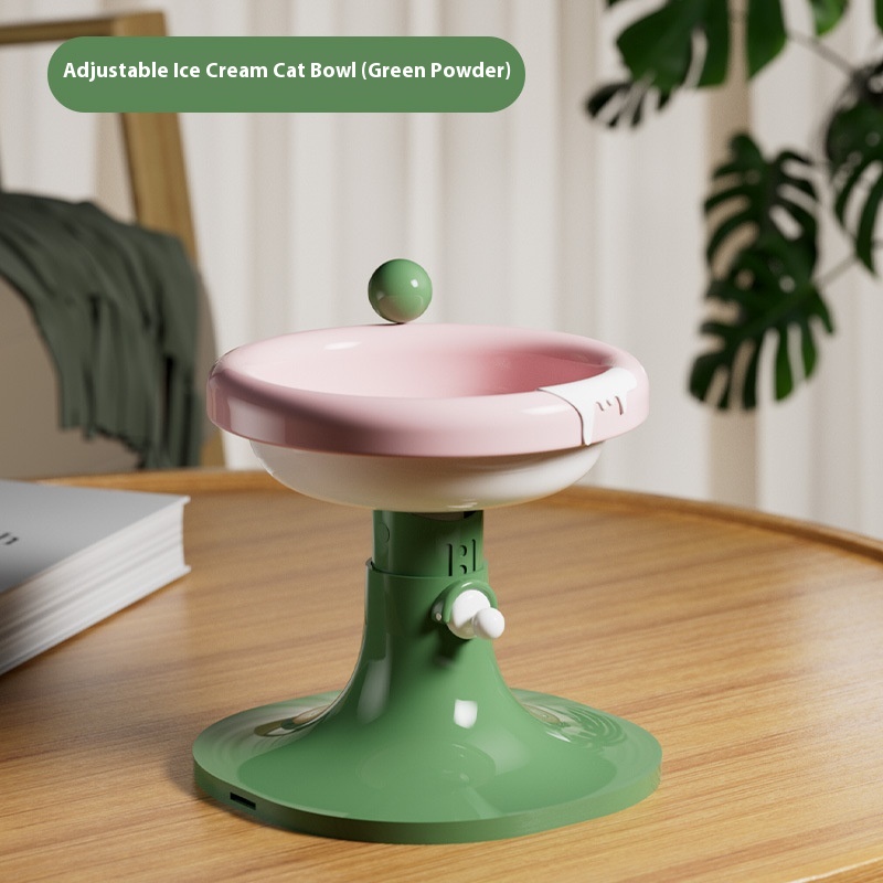 Elevated Ceramic Cat Feeding Bowl - Stylish Pet Tableware for Cats