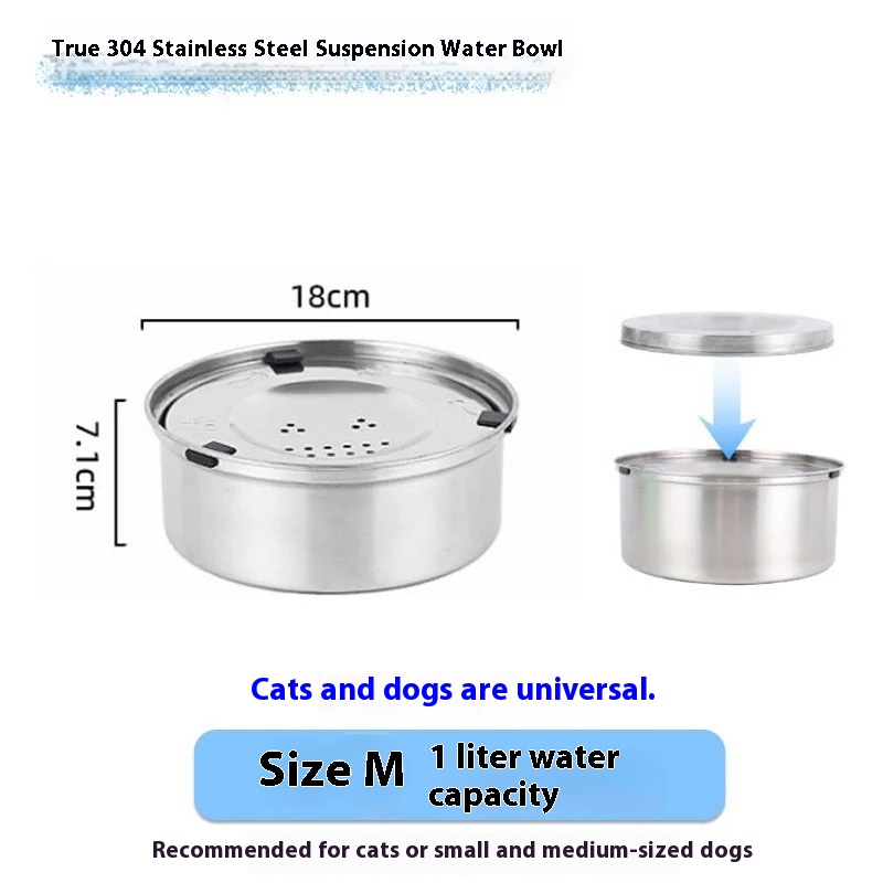 Large Capacity Dog and Cat Water Bowl - Essential Supplies for Pets
