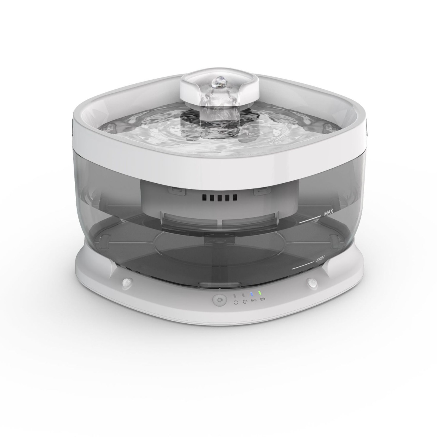 Large Capacity Pet Water Dispenser for Dogs and Cats - Wireless Induction & Water-Electricity Separation