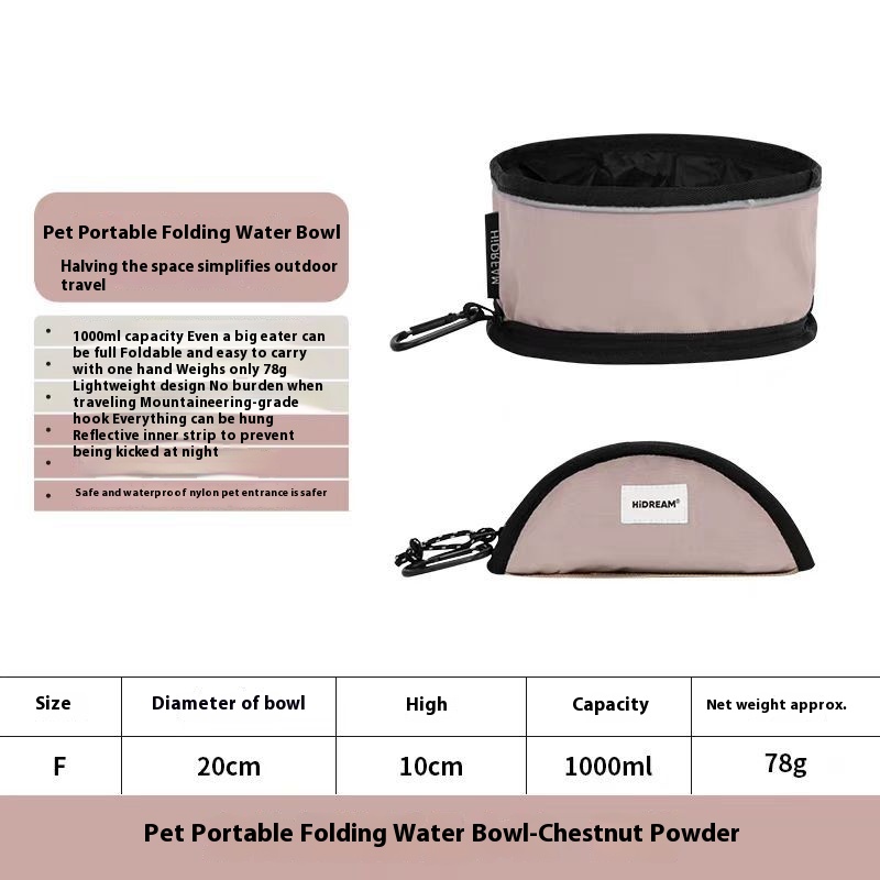 Portable Folding Bowl for Dog Travel – Ideal for Pets on the Go