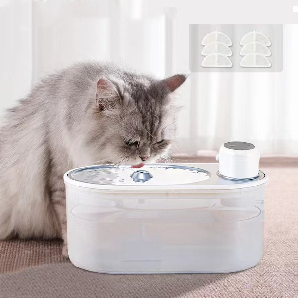 Automatic Circulation Unplugged Dog and Cat Water Dispenser for Pets