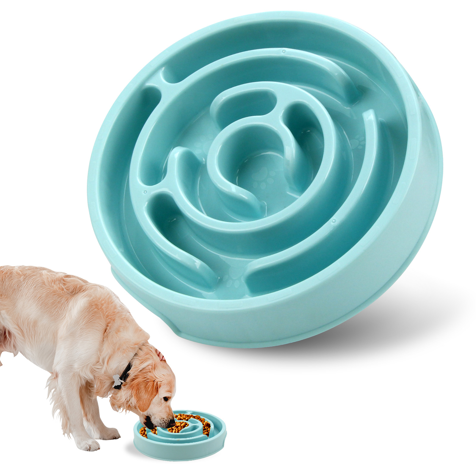 Innovative Anti-Choke Slow Feeding Pet Bowl - Neck Protection, Made from Durable PP Material