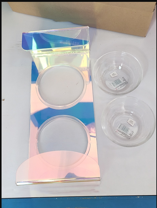 Dazzling Acrylic Pet Bowl - Perfect Food Basin for Small Dogs