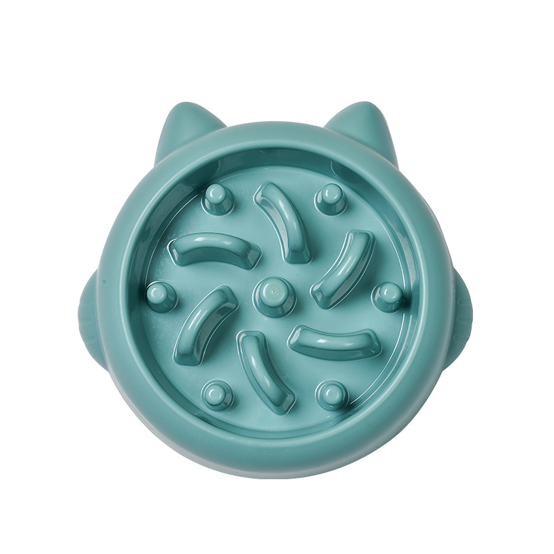 Pet Dog Cat Slow Feeder Bowls - Anti-Choking Dish for Safe Eating, Home Feeding Plate to Prevent Gulping