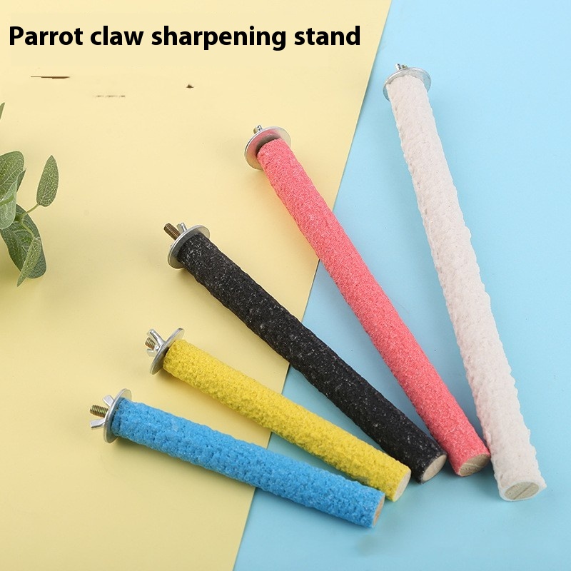 Tiger Skin Xuanfeng Parrot Colorful Frosted Stand Rod Grinding Claw Stick