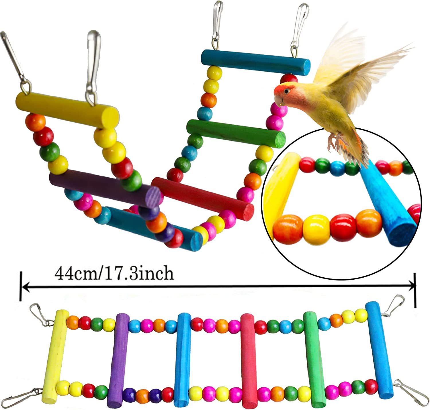 7PCS Parrot Toys - Essential Bird Cage Accessories for Happy Birds
