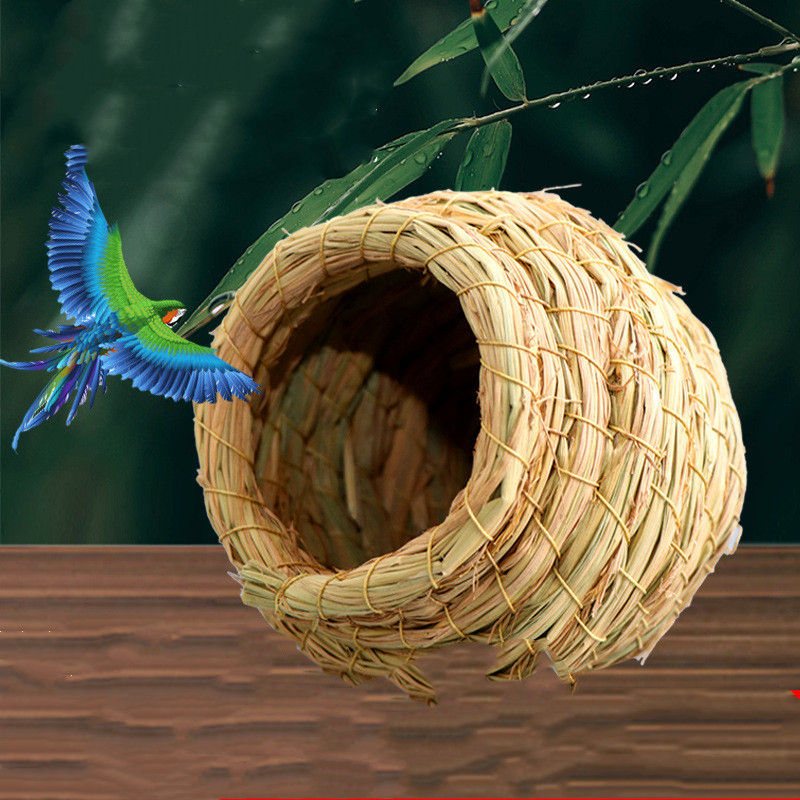 Cozy Straw Warm Bird Nest for Comfortable Nesting and Bird Care